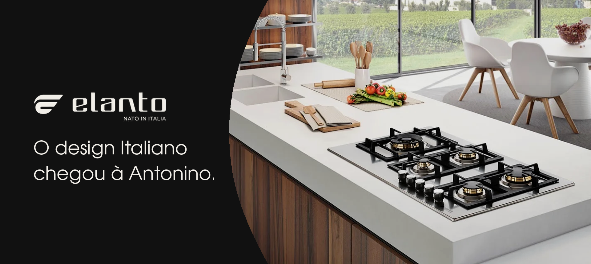 Elanto: o design Italiano chegou à Antonino, em uma cozinha contemporânea
